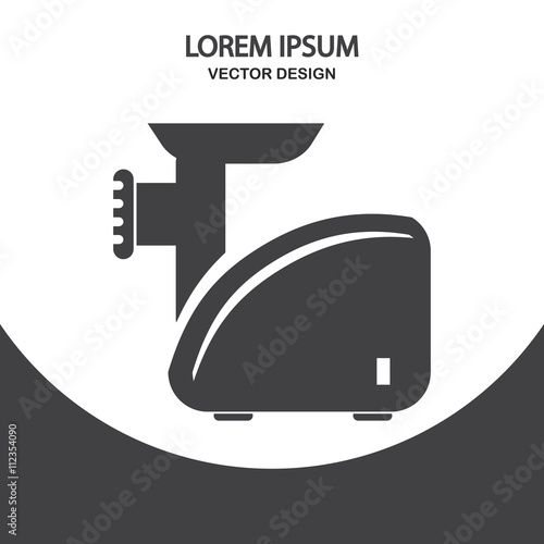 Meat grinder icon on the background