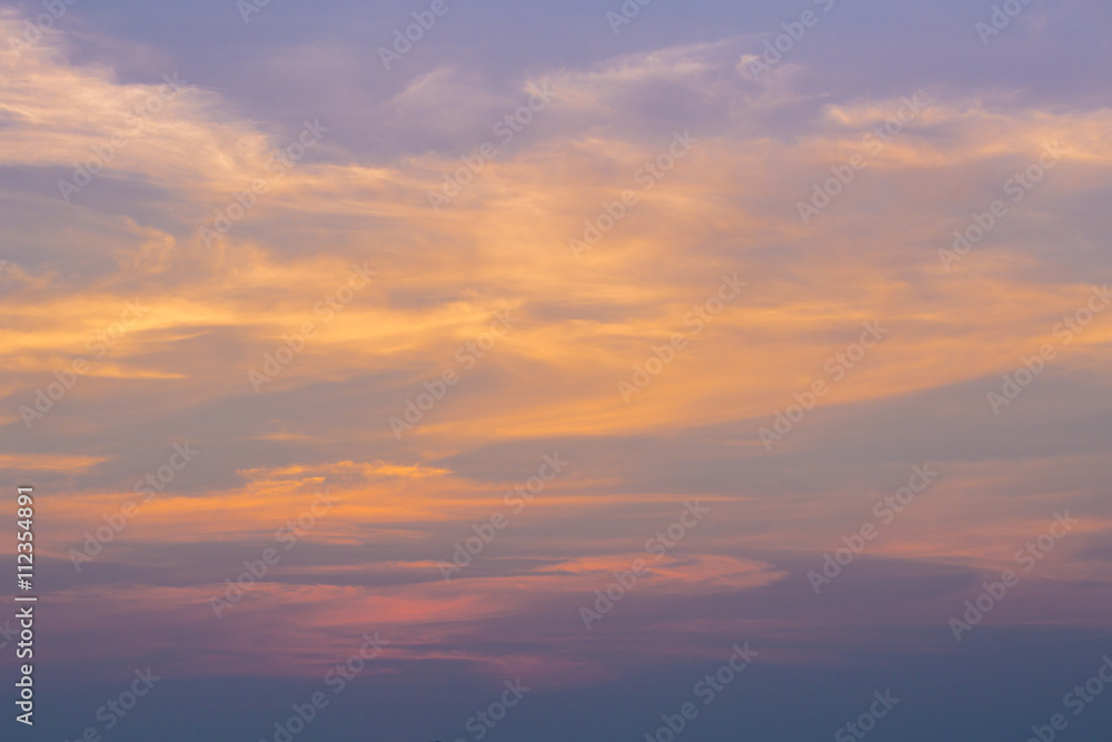 The sky in twilight time background.