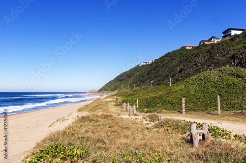 Obraz na płótnie Empty Beach and the Bluff at Brighton Beach Durban