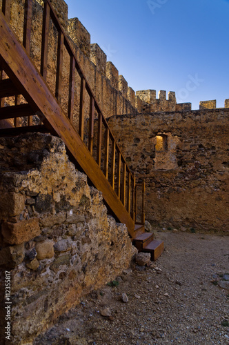 Inside bloody castle and fortress of Frangokastello, island of Crete, Greece photo