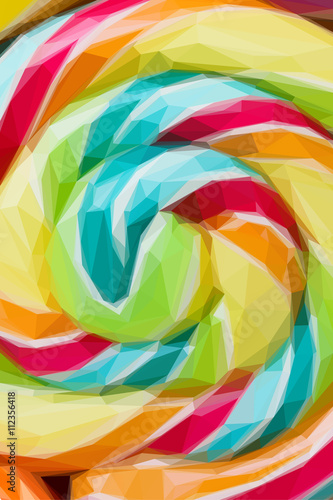 striped spiral candy close up