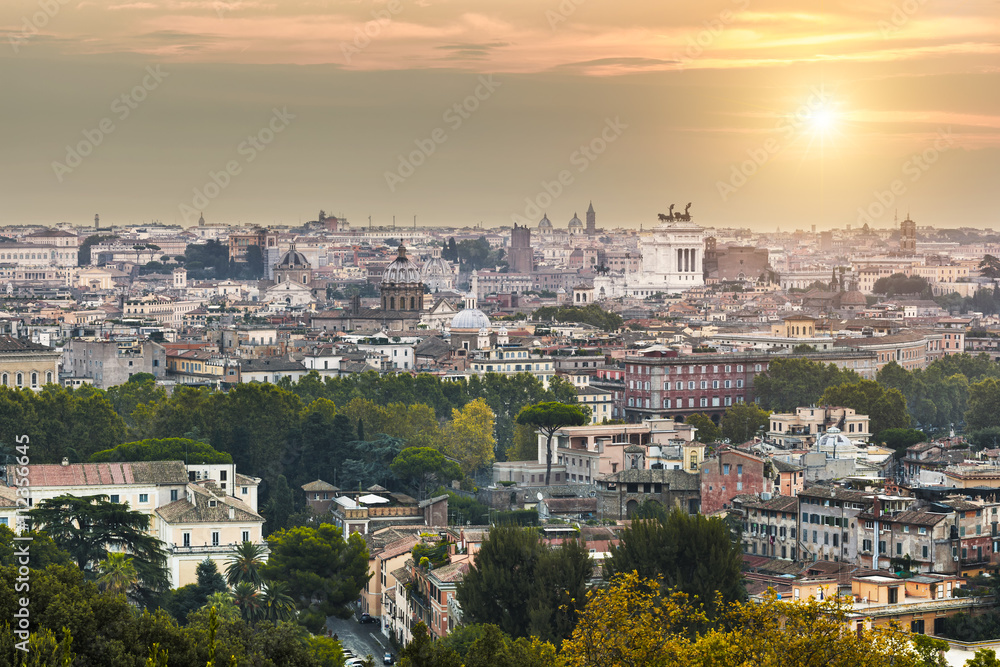 Cloudy sunrise on Rome