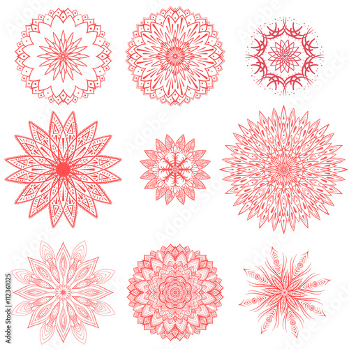 geometric chrysanthemums set © sabbra_cadabra