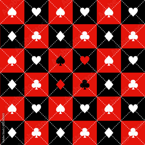 Card Suits Red Black White ...