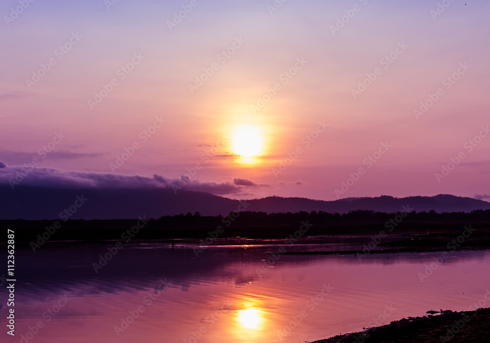 Sunrise at Reservoir