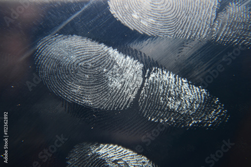 Fotografie finger print on screen and hand finger
