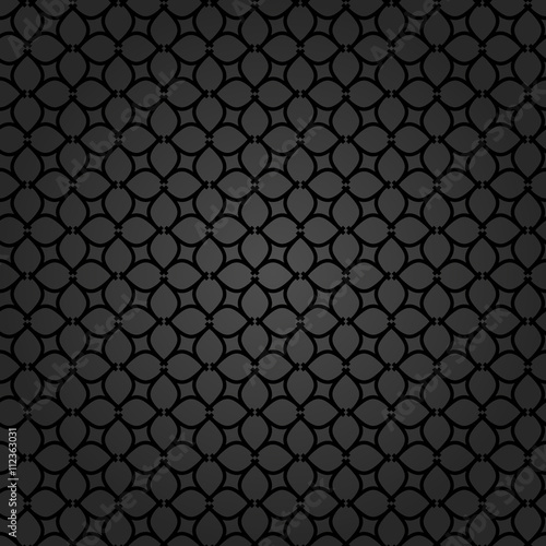 Seamless vector dark ornament. Modern geometric pattern with repeating elements © Fine Art Studio