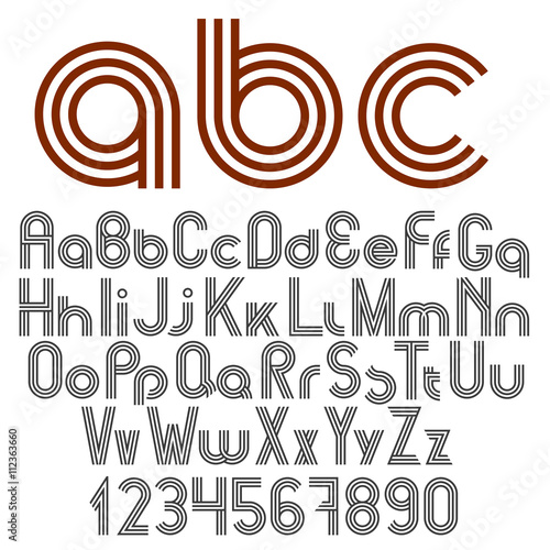 Alphabet letters, numbers and punctuation marks