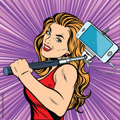 Selfie girl sports woman