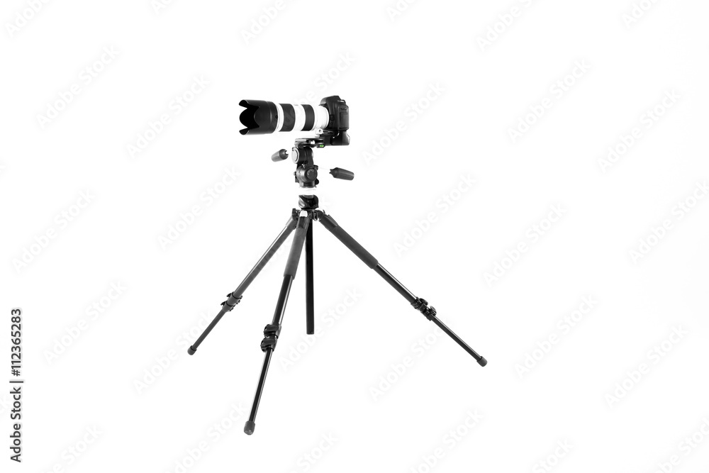 professional camera on a tripod professional camera on a tripod