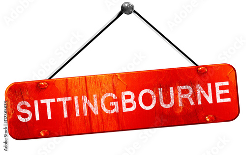 Sittingbourne, 3D rendering, a red hanging sign photo