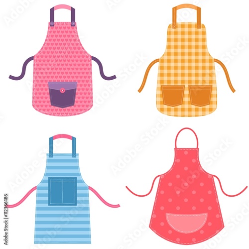 colorful apron set