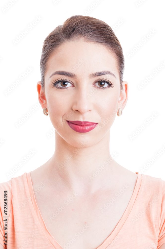 Face of beautiful smiling woman with make-up Face of beautiful smiling woman with make-up