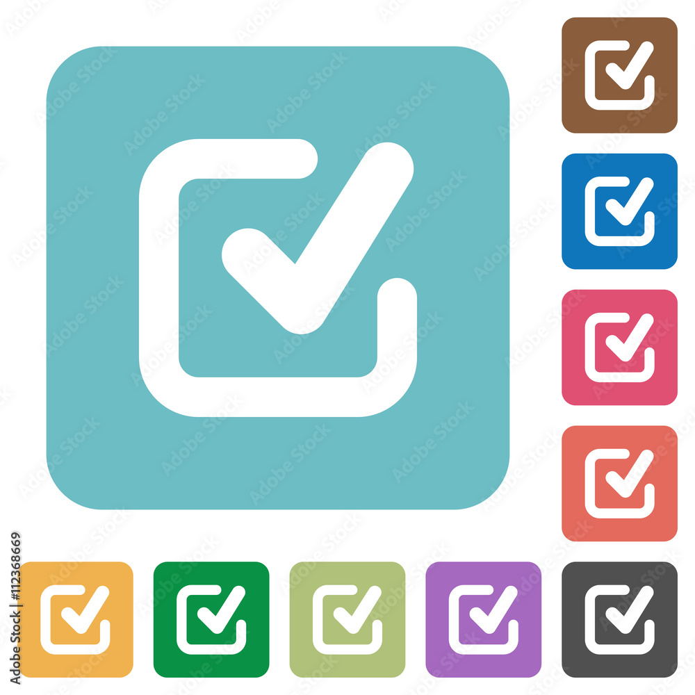 Flat checkmark icons Flat checkmark icons
