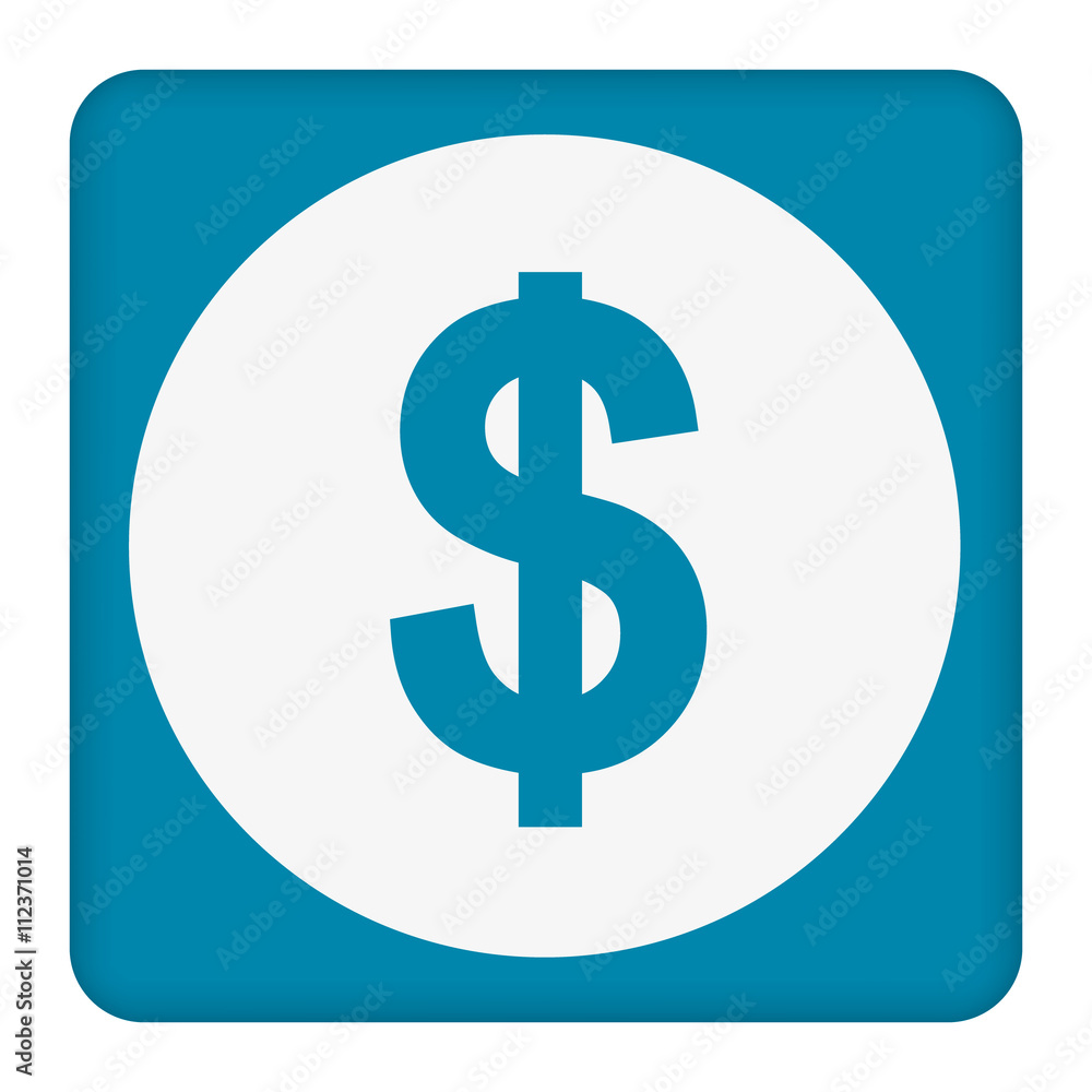 Dollar vector icon. dollar icon is drawn with blue and white colors on blue background. Dollar vector icon. dollar icon is drawn with blue and white colors on blue background.
