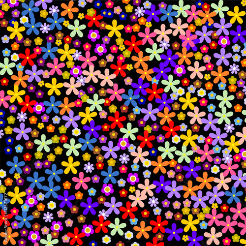 Flower power pattern vector