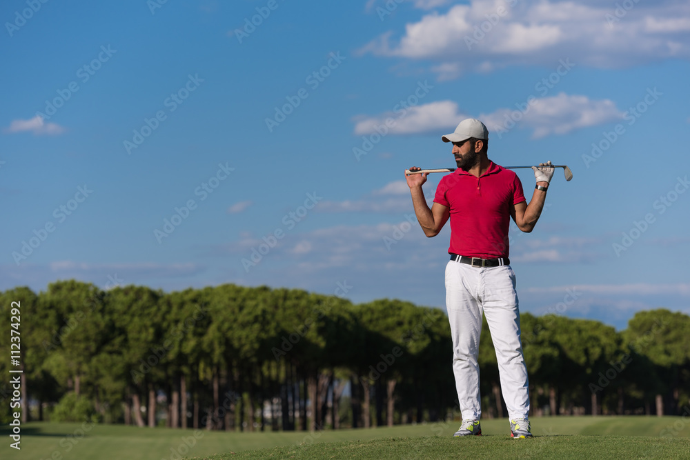 handsome middle eastern golf player portrait at course handsome middle eastern golf player portrait at course