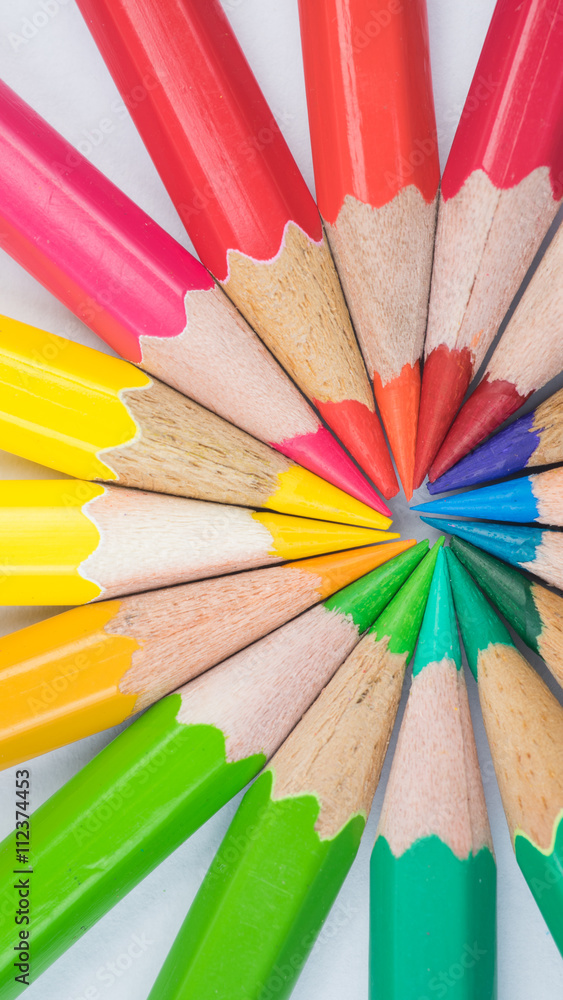 Naklejka premium Coloring pencils
