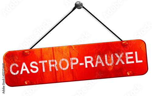 Castrop-rauxel, 3D rendering, a red hanging sign photo