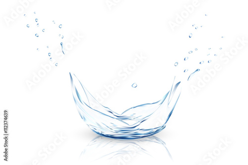 water. water splash isolated. blue water mesh gradient vector.