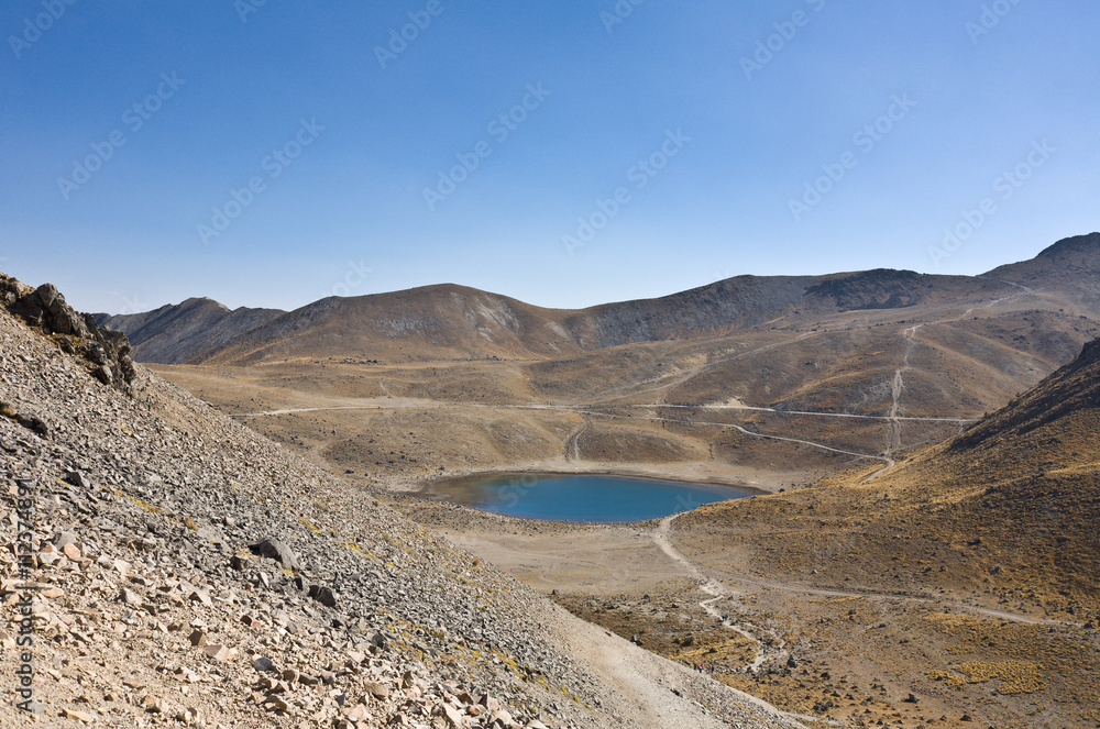 Volcano Nevada de Toluca with lakes inside crater in Mexico Volcano Nevada de Toluca with lakes inside crater in Mexico