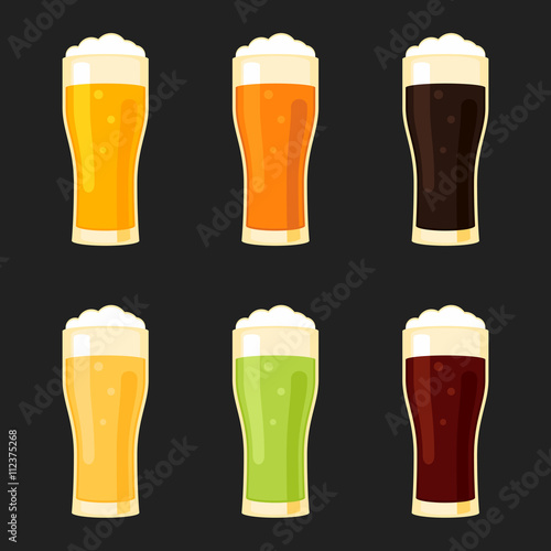Beer glasses different types