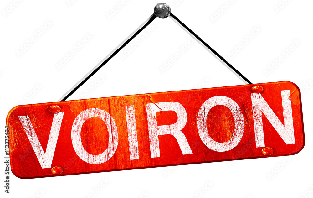 voiron, 3D rendering, a red hanging sign voiron, 3D rendering, a red hanging sign