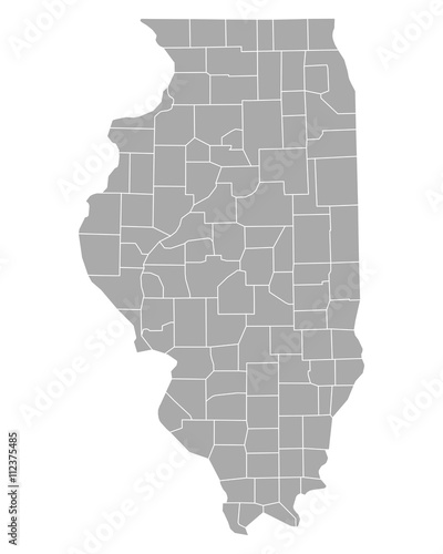 Fotografia Karte von Illinois