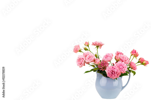 Wallpaper Mural Pink flowers in blue jug. Torontodigital.ca