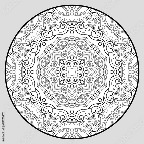 coloring book page for adults - zendala, joy to older children a