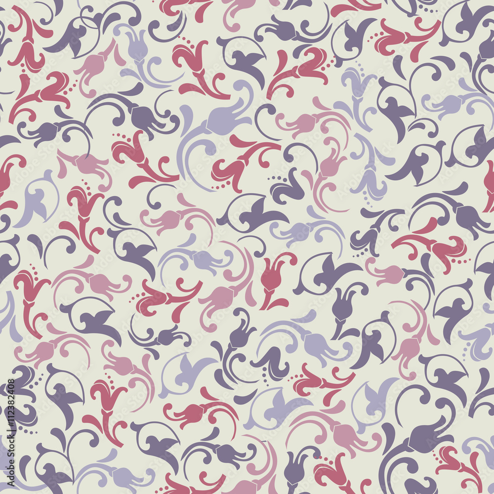 Beautiful background of seamless floral pattern