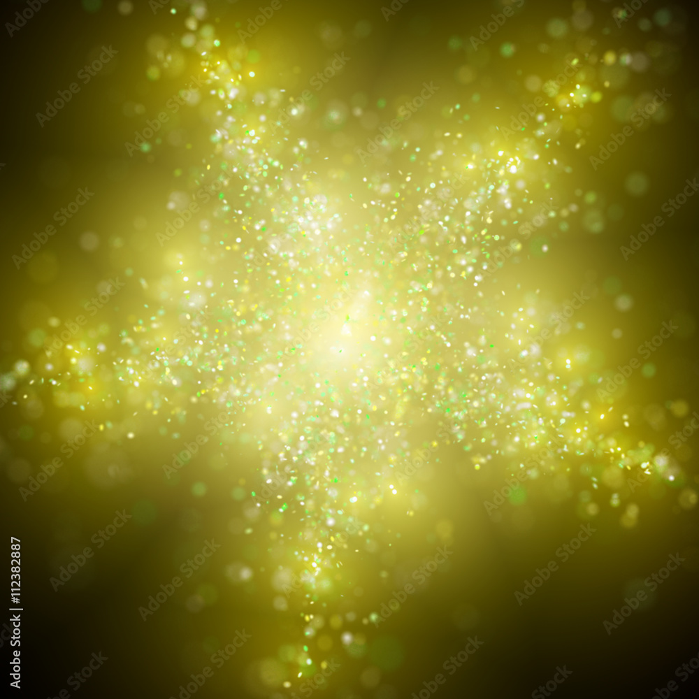 Gold star with glitter - 3d Stock Illustration