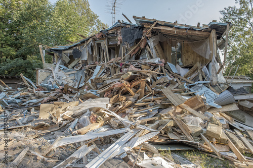 Demolition of a rural house