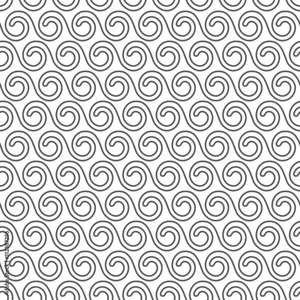 Delicate seamless pattern with stylized waves Delicate seamless pattern with stylized waves