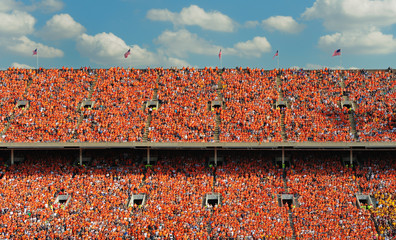 Stickers Stadion Oranje supporters menigte tijdens evenement  © gnagel