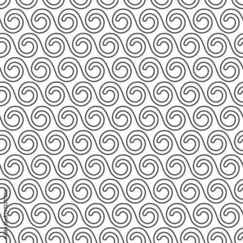 Delicate seamless pattern with stylized waves