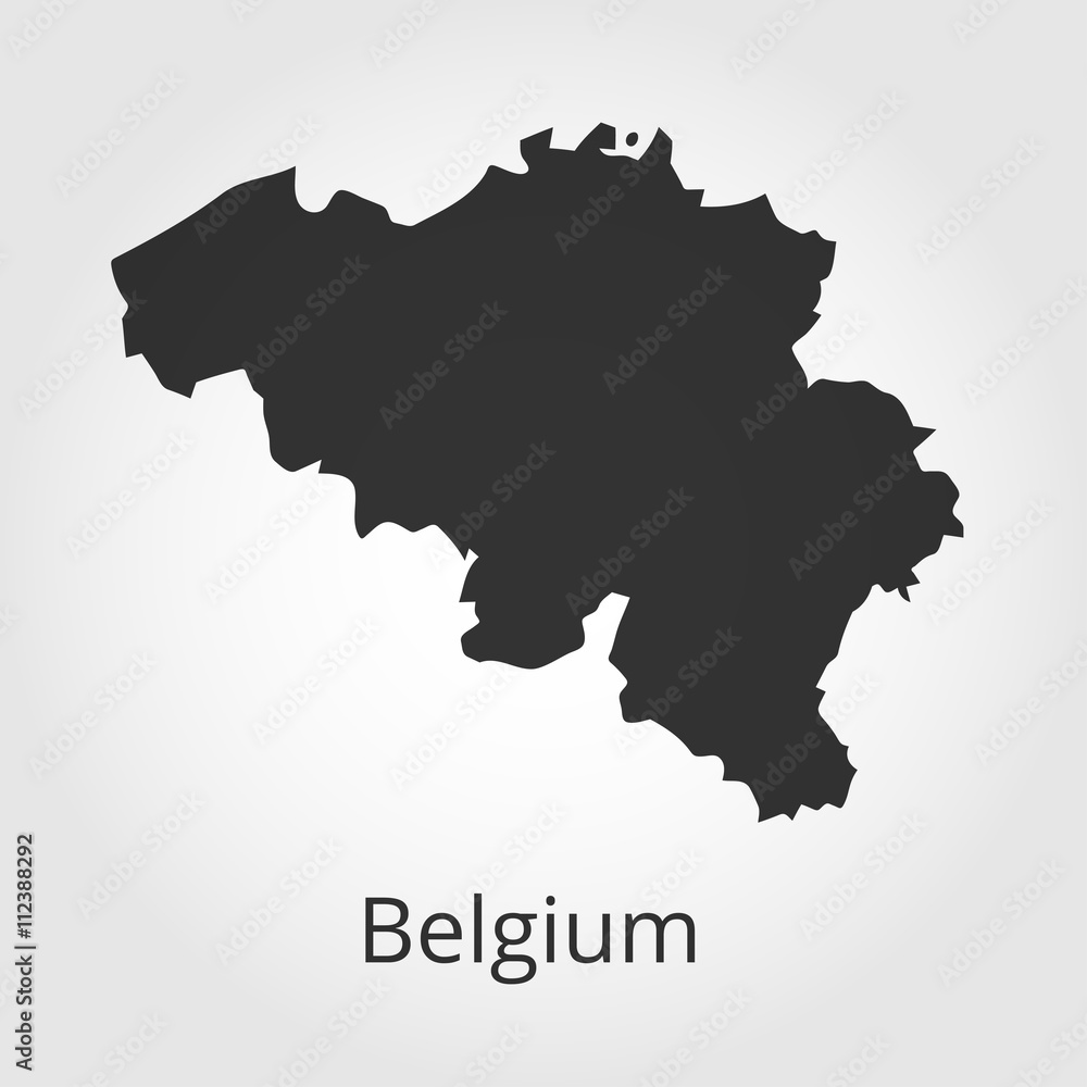 Belgium map icon. Vector illustration.