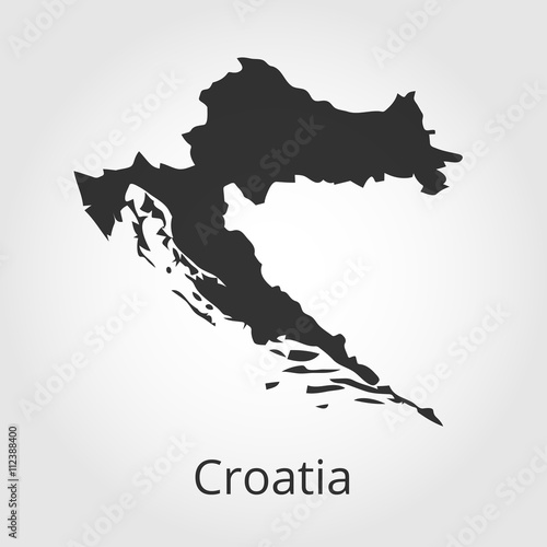 Foto Croatia map icon. Vector illustration.