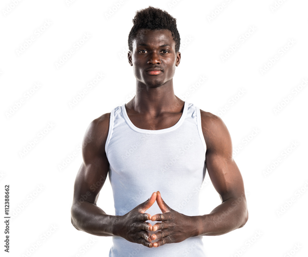 Handsome black man posing Handsome black man posing
