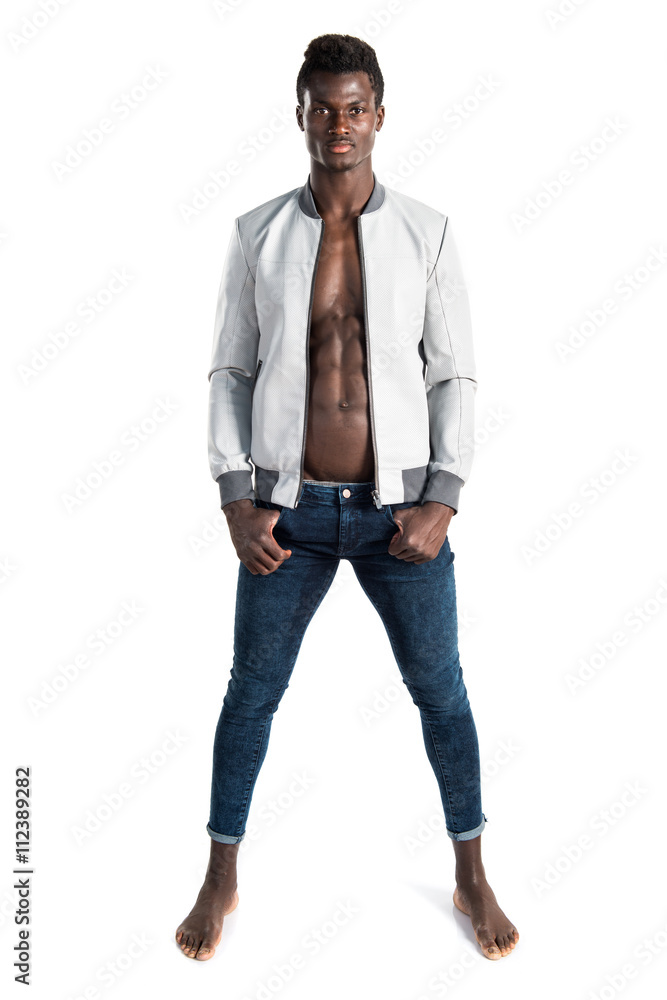 Handsome black man posing