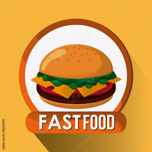 Fast Food design. Menu icon. Colorfull illustration   vector graphic