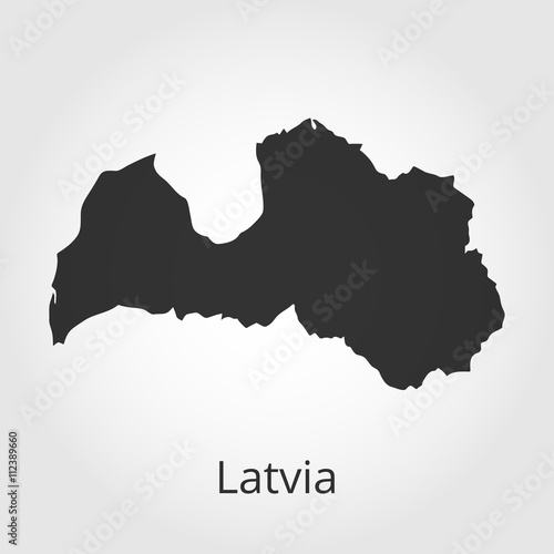  Latvia map icon. Vector illustration.