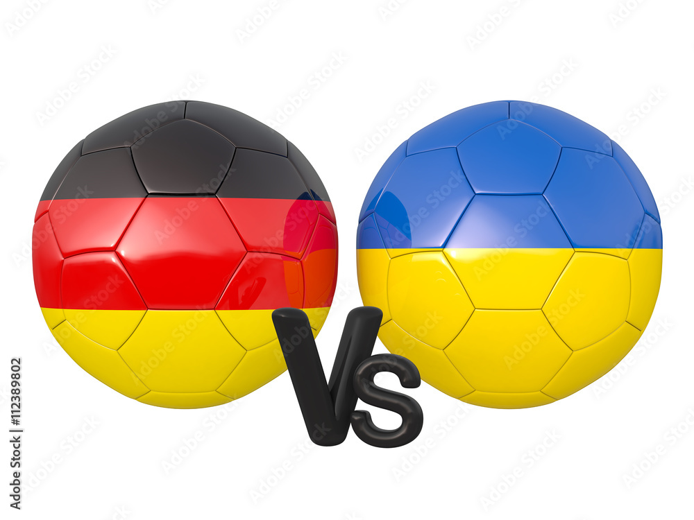  Germany / Ukraine soccer game 3d illustration