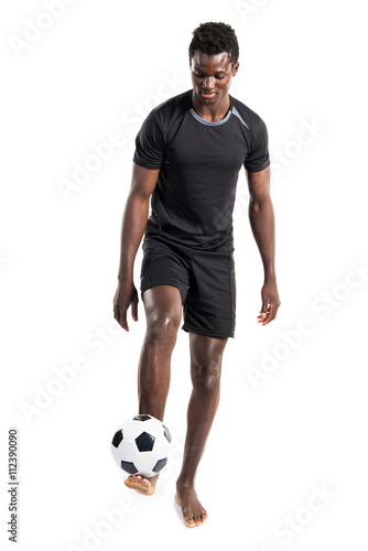 Black man playing football