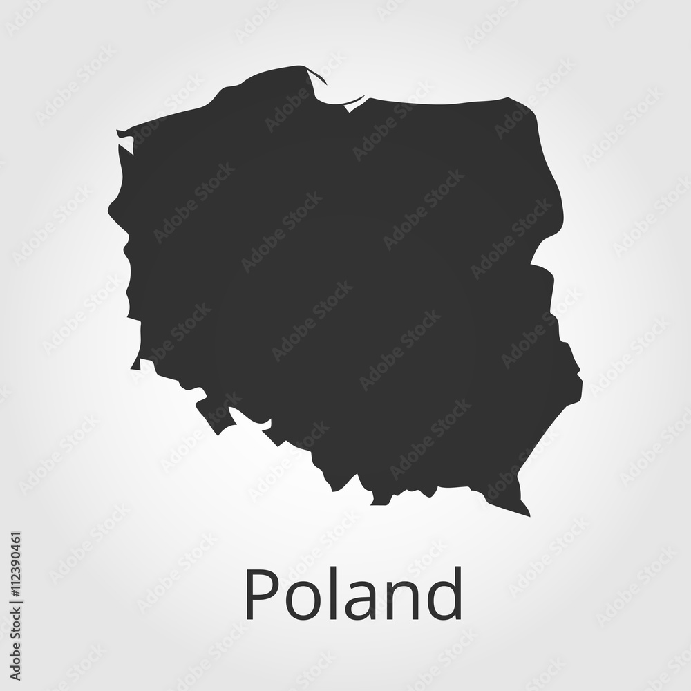Poland map icon. Vector illustration.