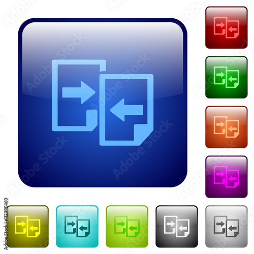 Color share documents glass buttons