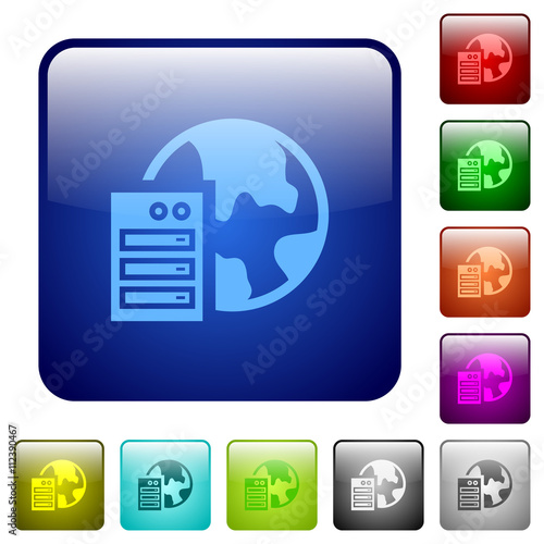 Color web hosting glass buttons