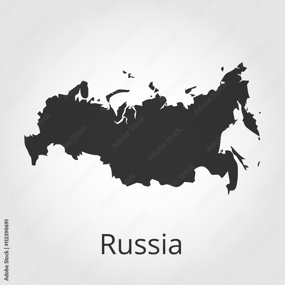 Russia map icon. Vector illustration.