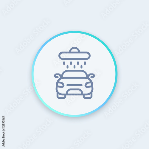 car wash line icon, vector illustration © nexusby