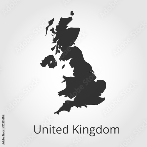 United Kingdom map icon. Vector illustration.